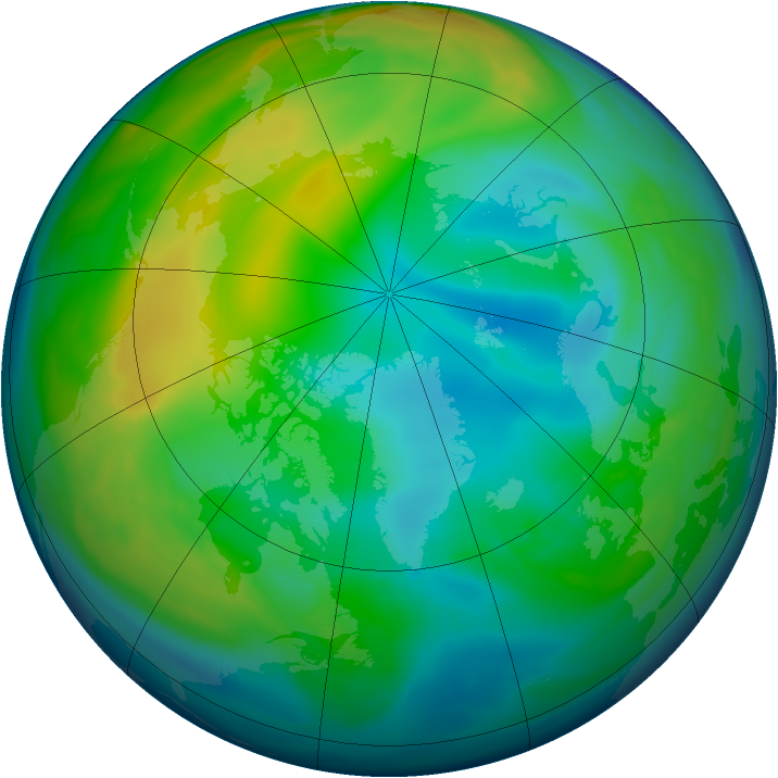 Arctic ozone map for 04 December 2005